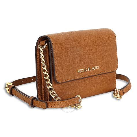 michael michael kors jet set french binding large phone crossbody|Michael Kors mobile phone bag.